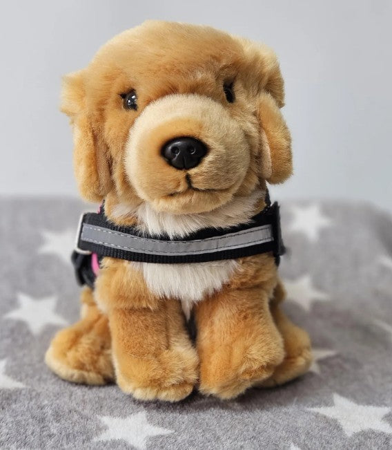 Emotional Support Stuffed Animal-Golden Retriever Dog with harness