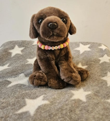 Emotional Support Stuffed Animal Tiny Chocolate Labrador